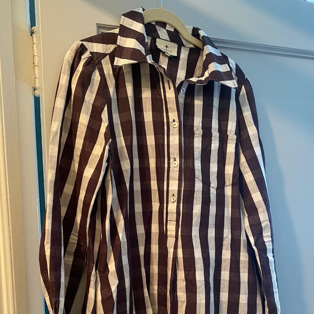 Tuckernuck Brown and White Checked Dress